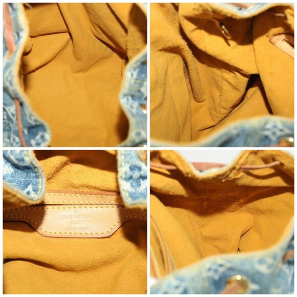 LOUIS VUITTON Monogram Denim Sac A Dos GM Backpack Blue M95056 LV Auth 40432 - Picture 15 of 16